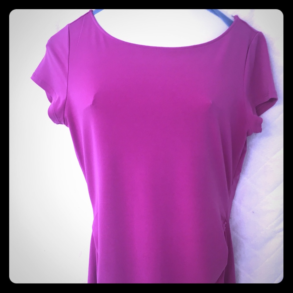 Rouched magenta top from New York and Company